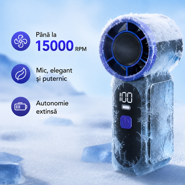 Mini Ventilator Portabil cu LED