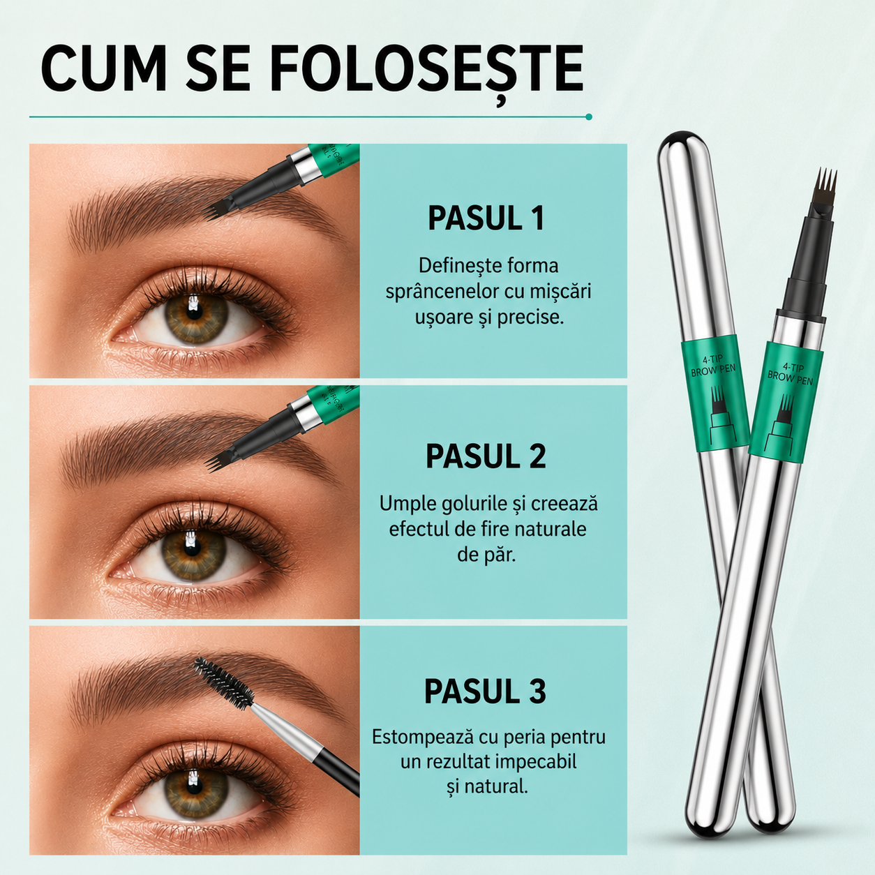 Creion pentru Sprâncene cu Efect de Microblading