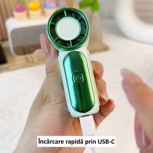 Mini Ventilator Portabil cu afișaj LED